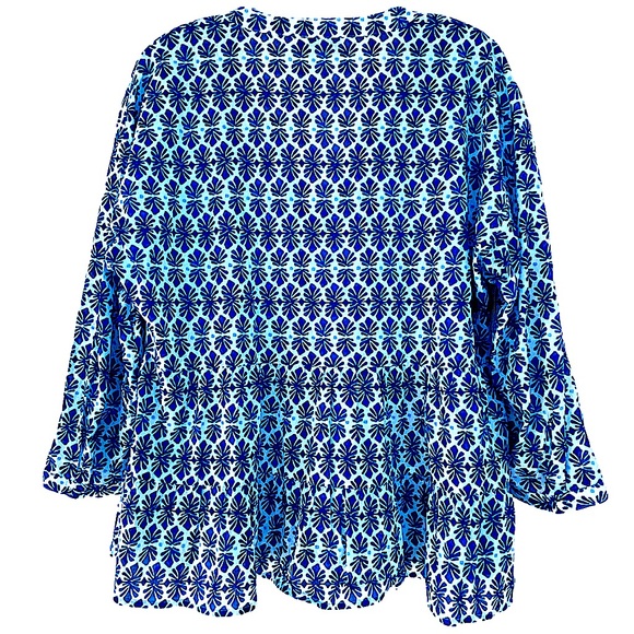 Vineyard Vines Boho Light Cotton Blouse Size Medium - Picture 6 of 12